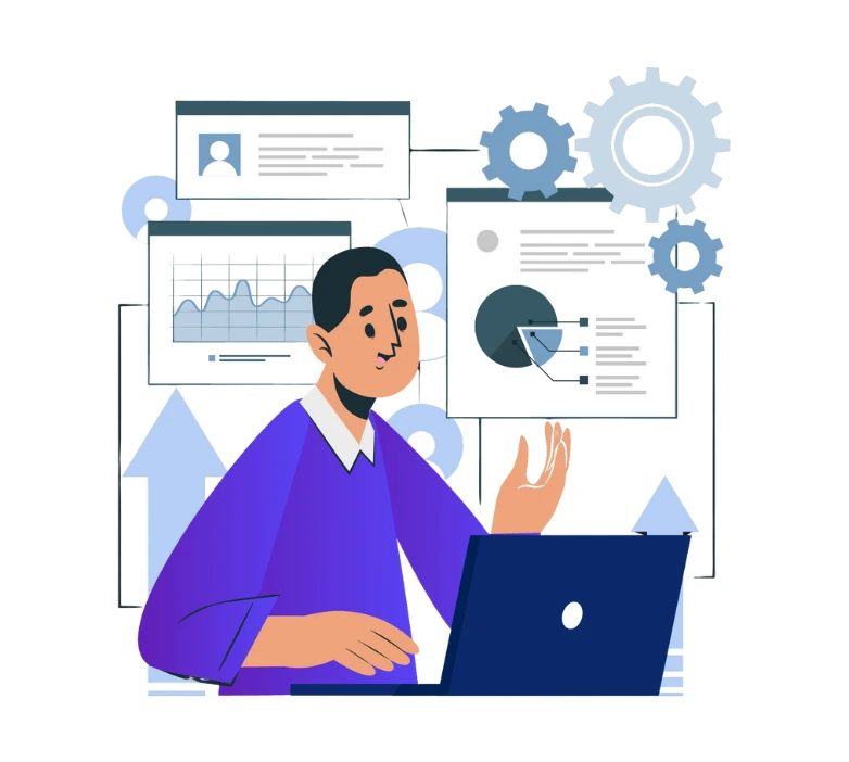 Visual representing execution and optimization of brand identity strategies featured on Mazin Digital's Branding & Identity page