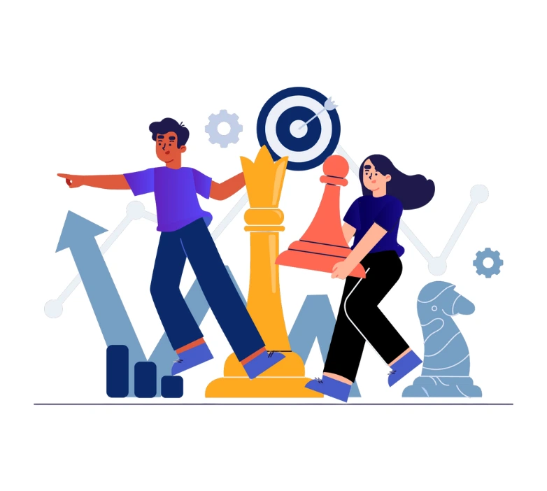 Visual representing strategy development for digital marketing campaigns on Mazin Digital’s Digital Marketing page